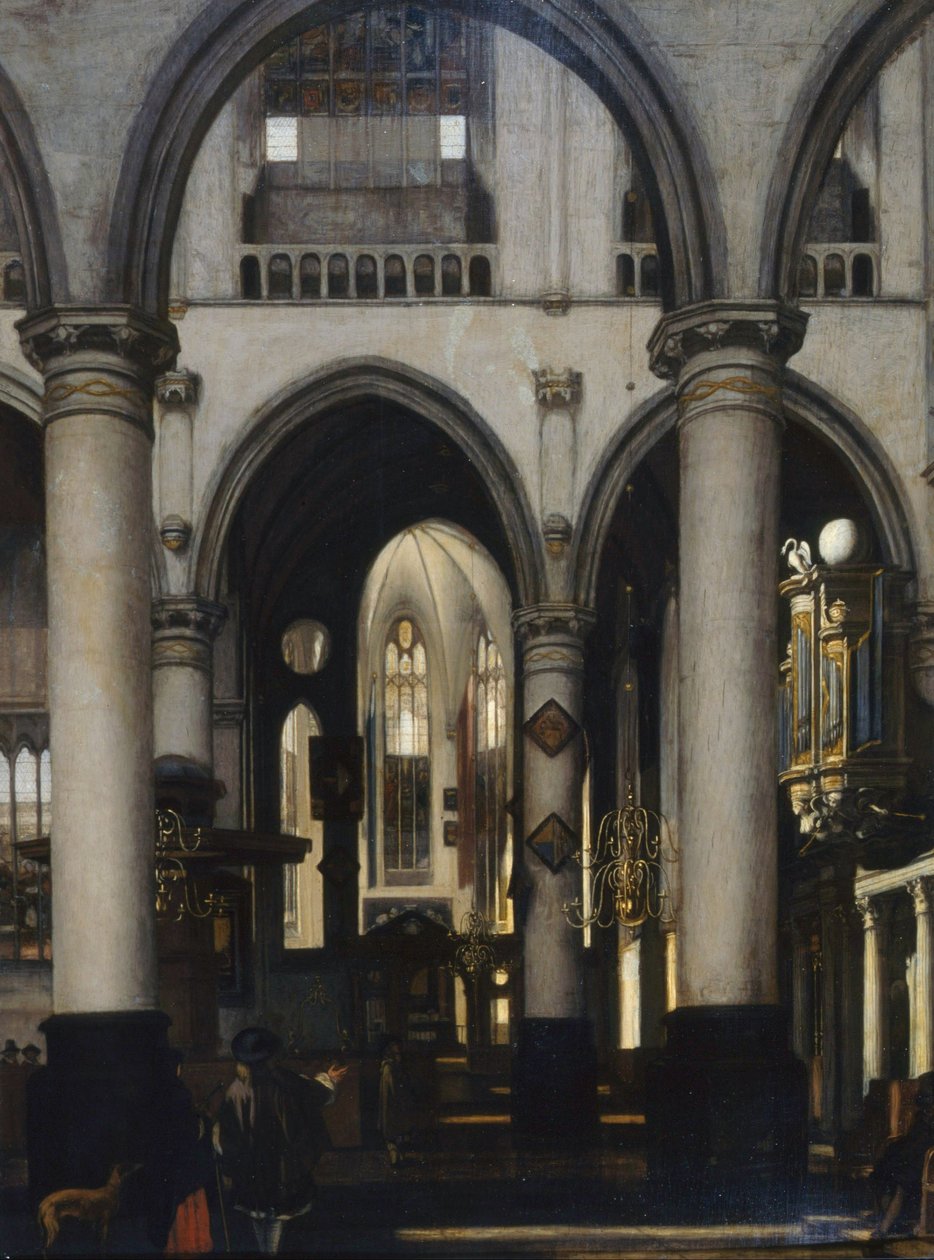 Vista del interior de una iglesia de Emanuel de Witte