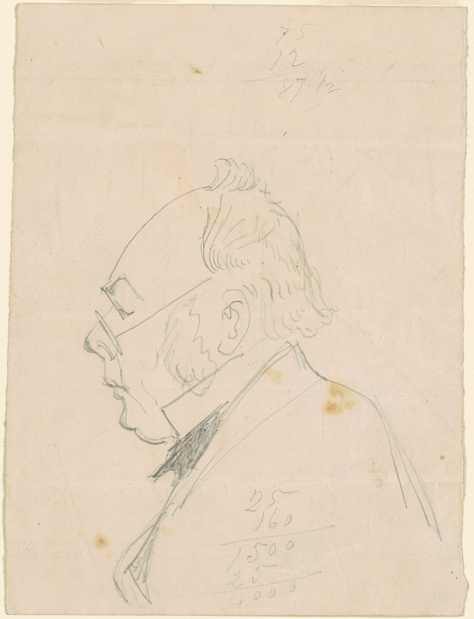 Perfil de un hombre de Emanuel Gottlieb Leutze