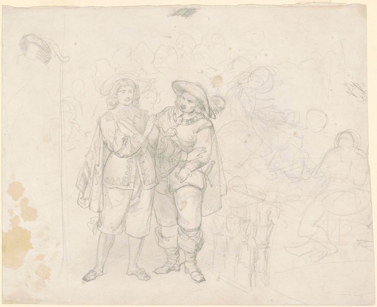 Dos caballeros (anverso) de Emanuel Gottlieb Leutze