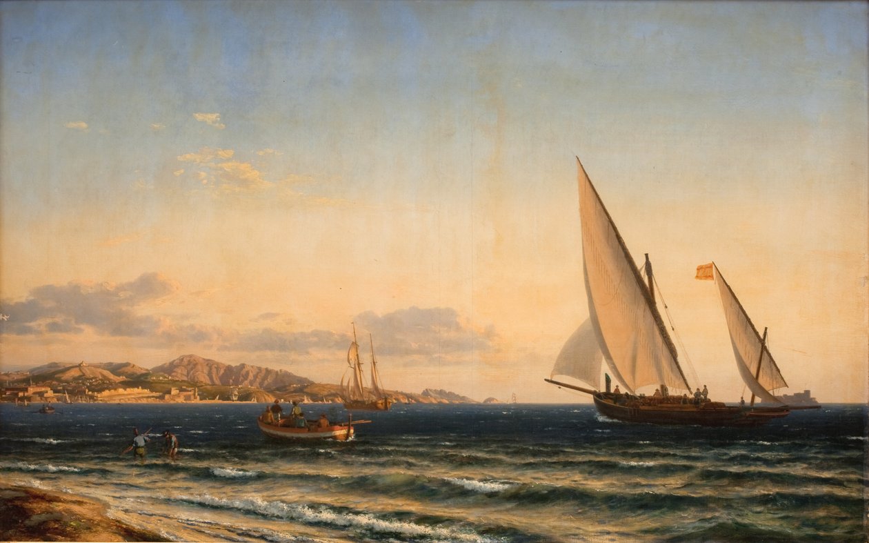 Tarde en el Mediterráneo. Al fondo Marsella y la isla If de Emanuel Larsen