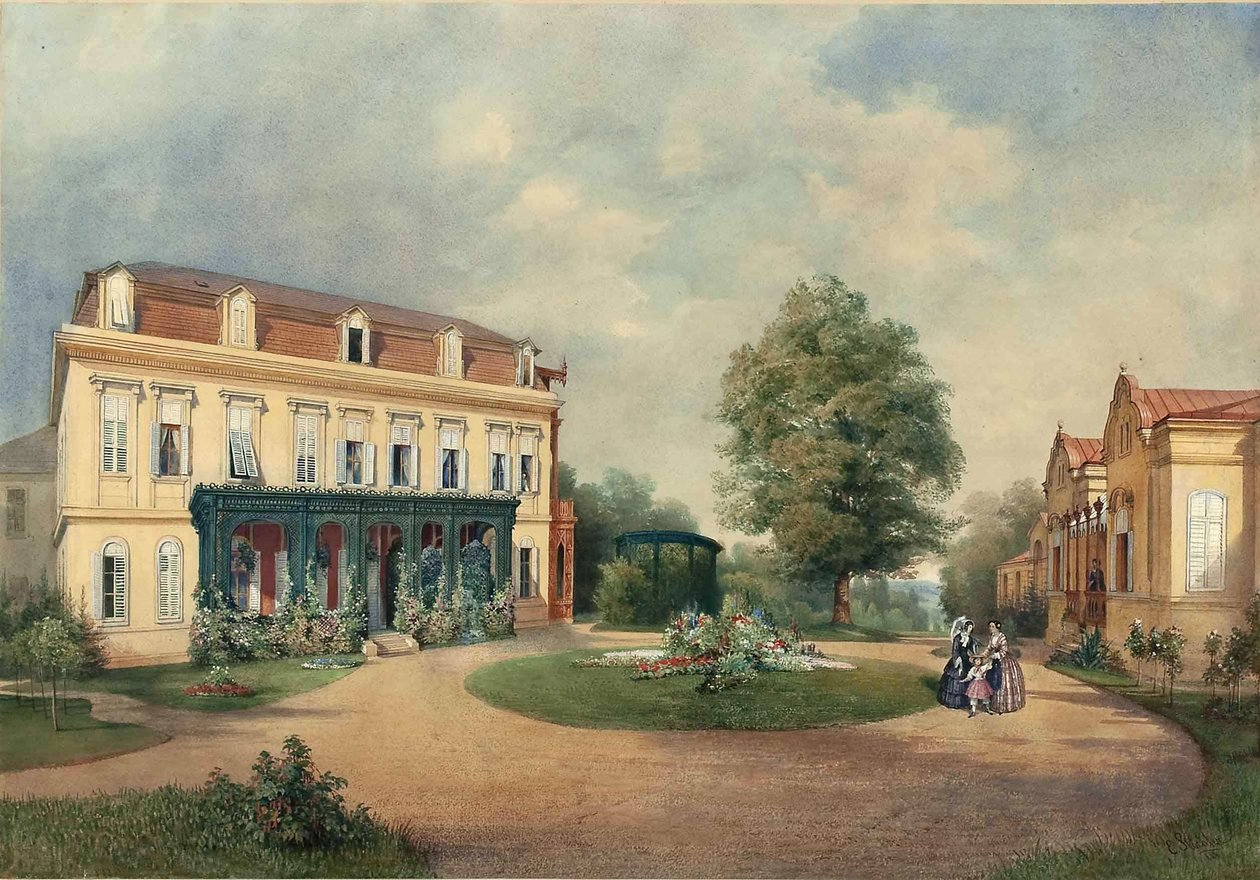 Emanuel Stöckler Casa de campo de la familia Albert Hardt en Hadersdorf, cerca de Viena 1854 de Emanuel Stöckler