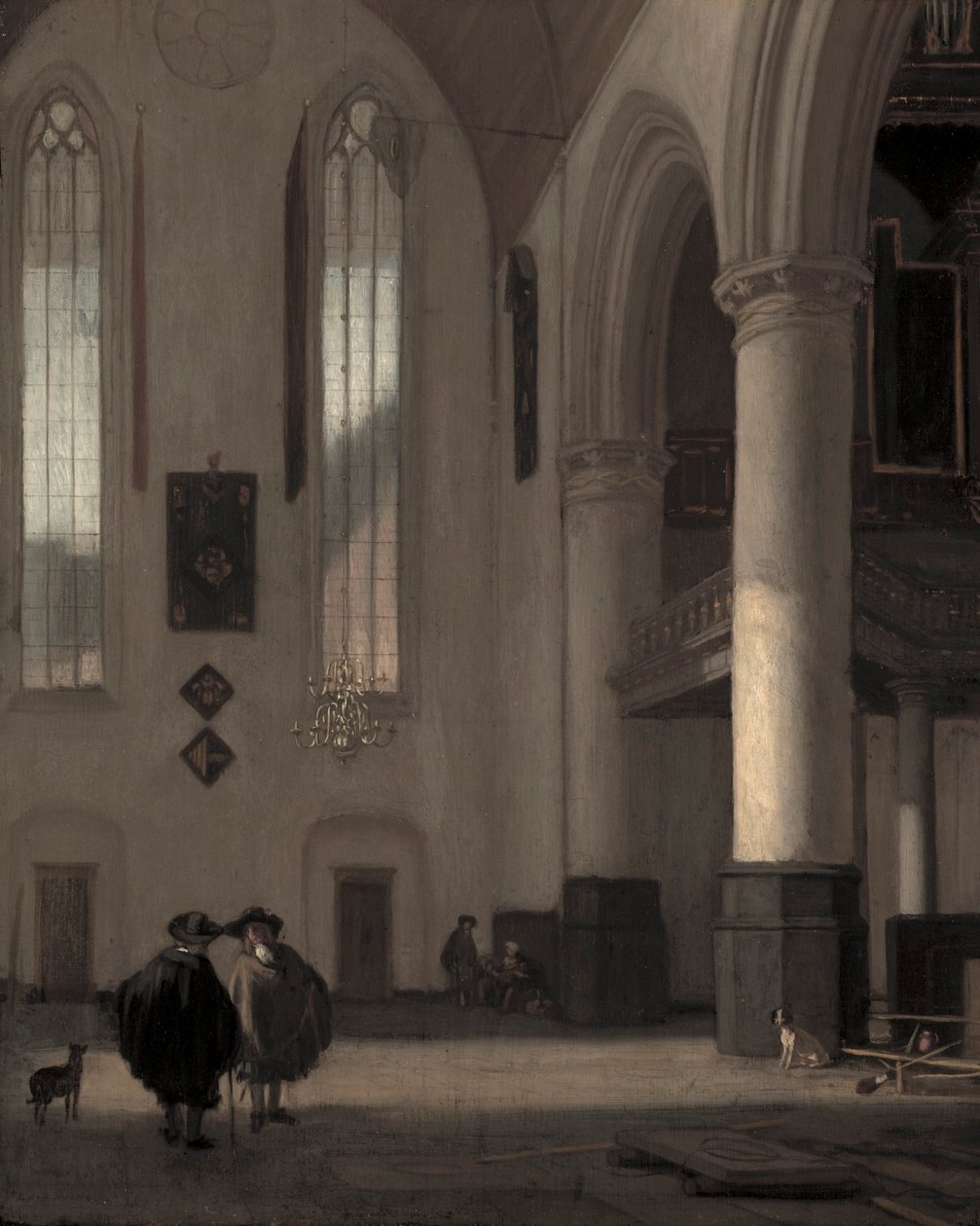 Interior de una iglesia protestante de Emanuel de Witte