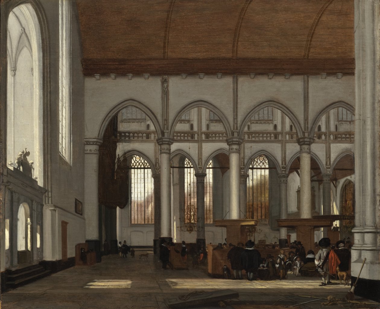 Interior de la Oude Kerk, Ámsterdam de Emanuel de Witte
