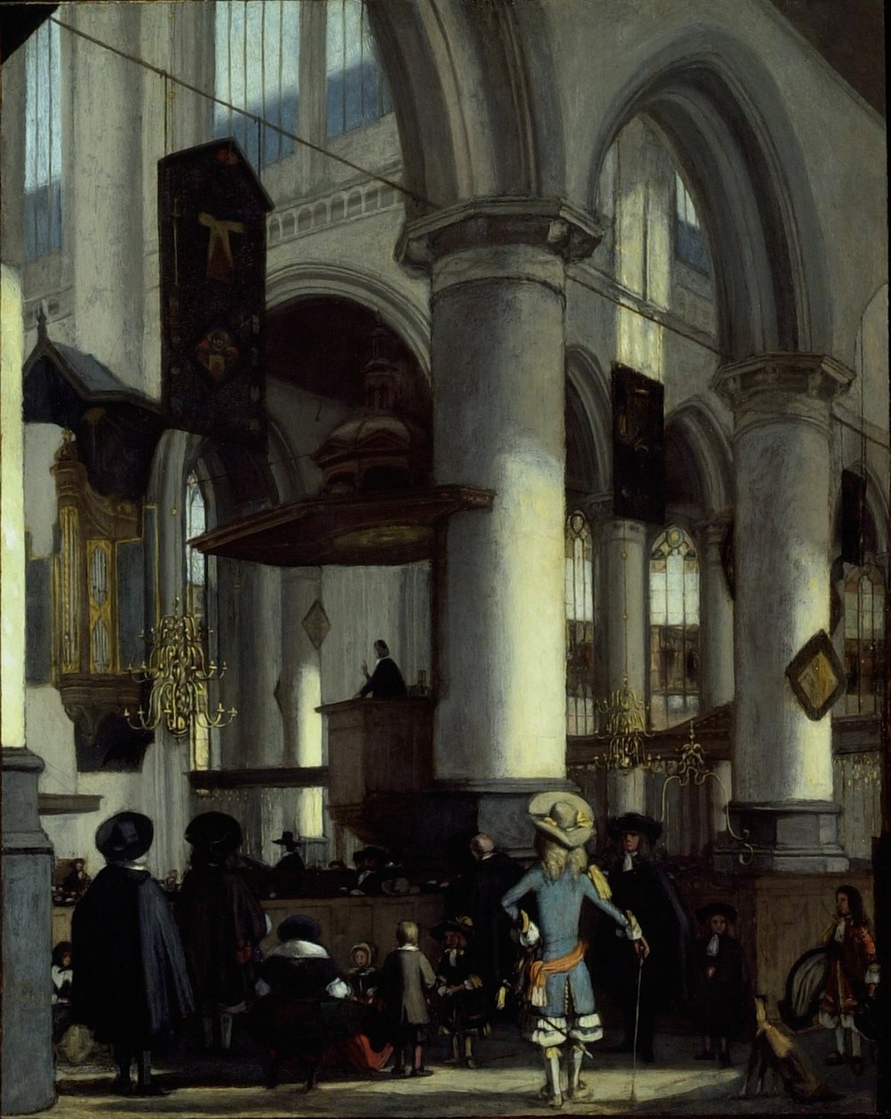 Interior de la Oude Kerk, Delft de Emanuel de Witte