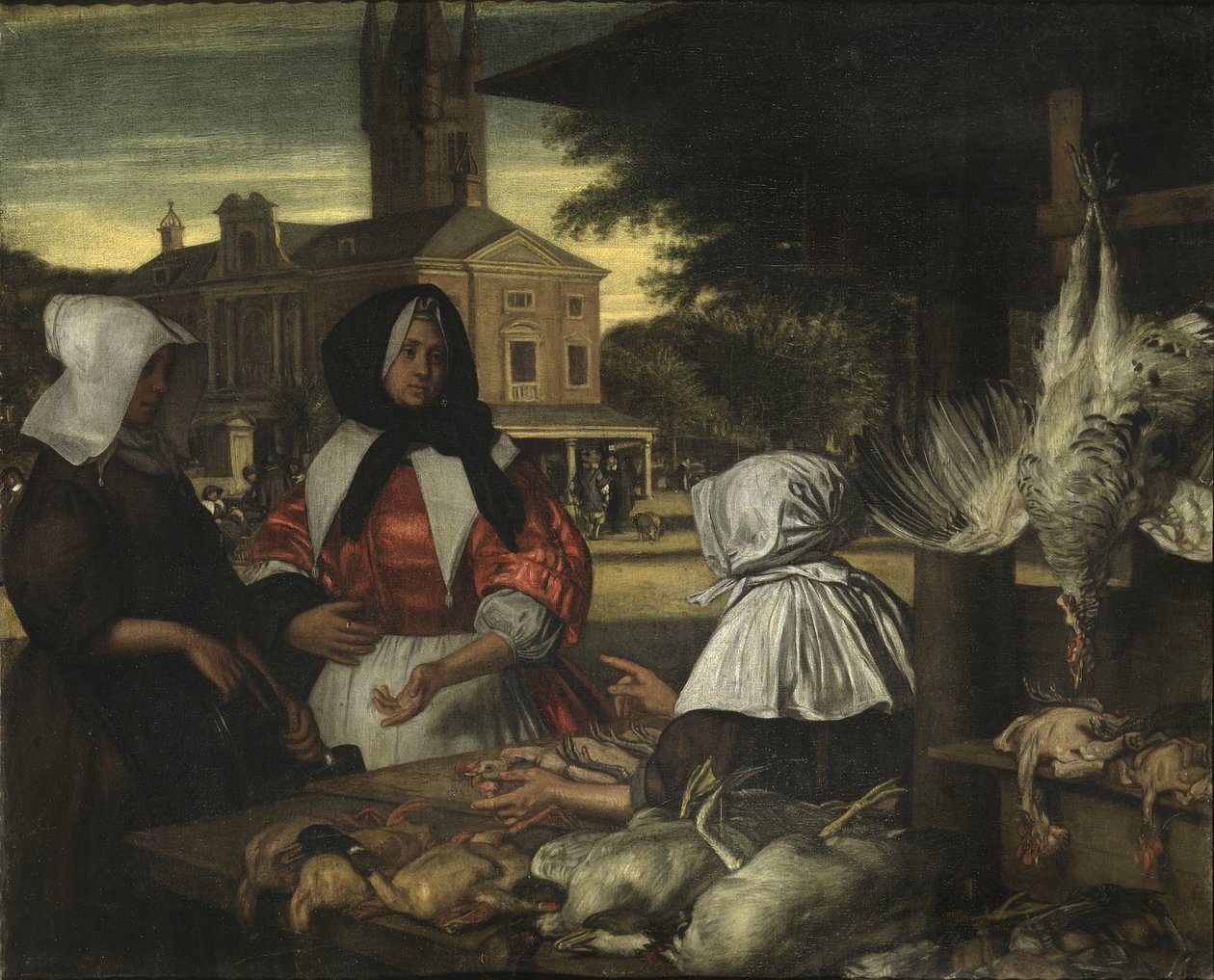 El mercado de aves, Ámsterdam de Emanuel de Witte
