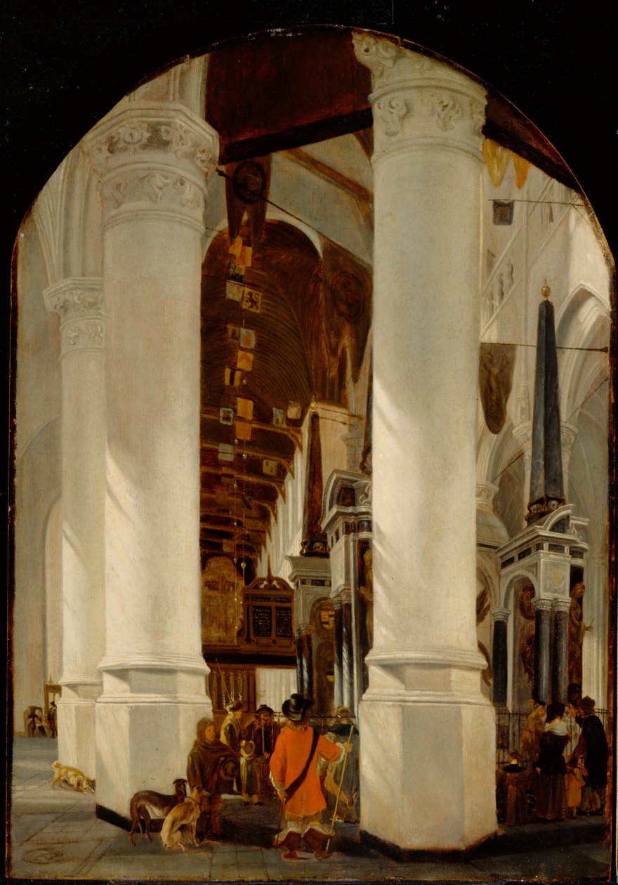 La Nieuwe Kerk en Delft con la tumba de Guillermo el Silencioso de Emanuel de Witte