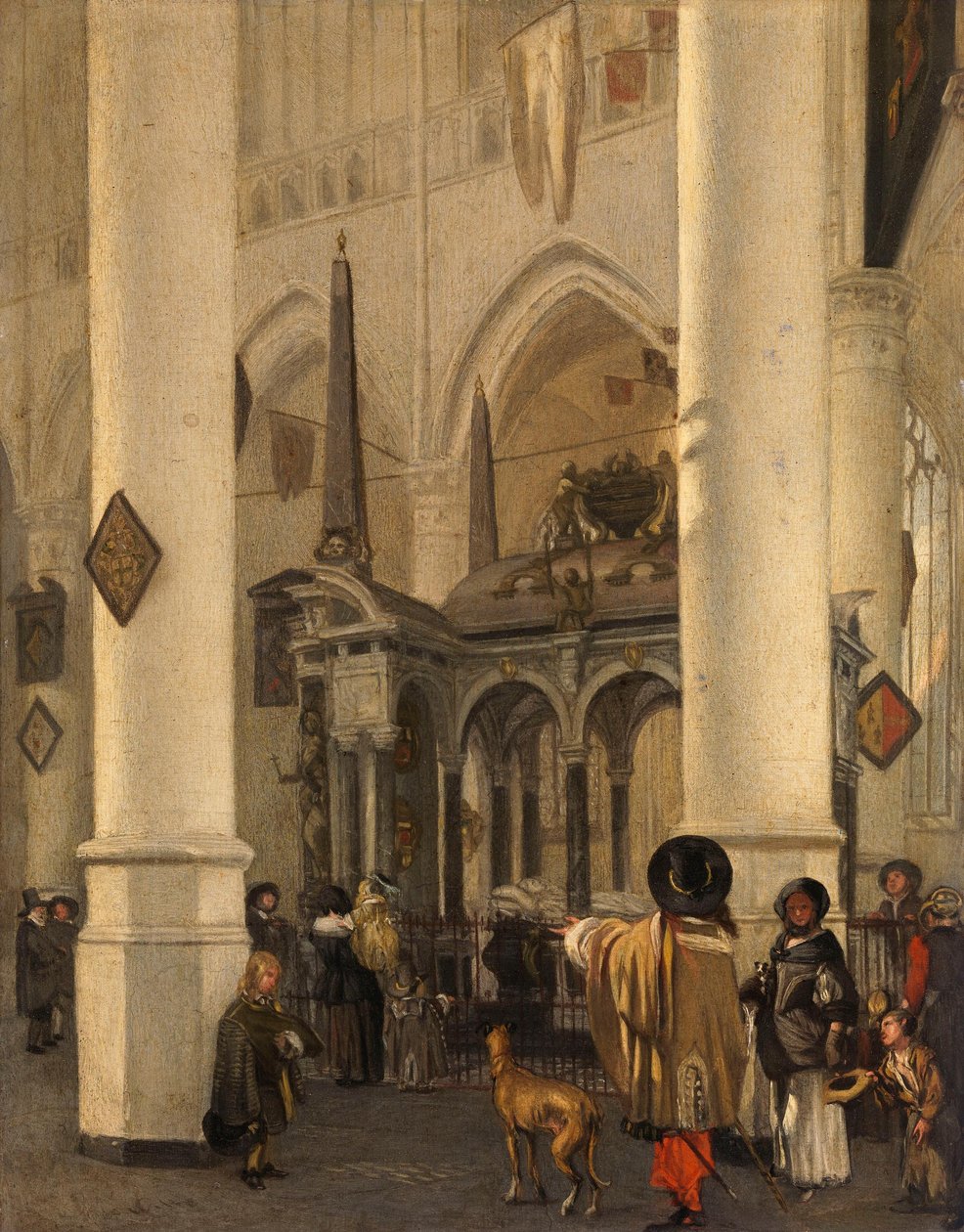 Die Nieuwe Kerk in Delft mit dem Grab von Wilhelm dem Schweiger de Emanuel de Witte