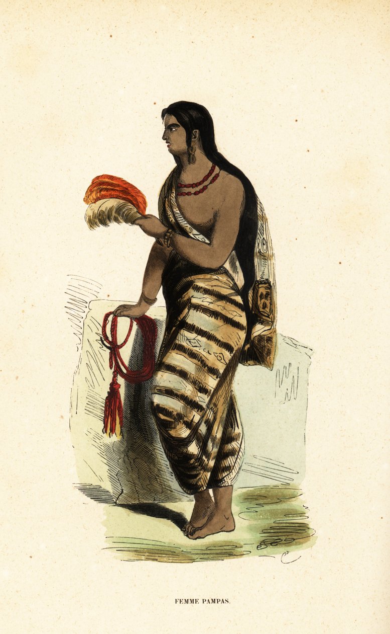 Mujer de las pampas, Argentina de Emeric Essex (after) Vidal
