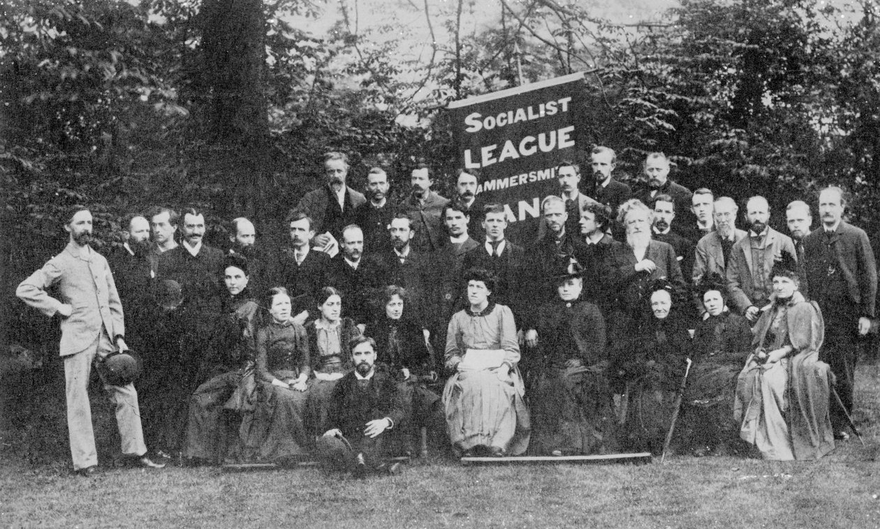 William Morris y la Liga Socialista de Hammersmith, c.1885 de Emery Walker