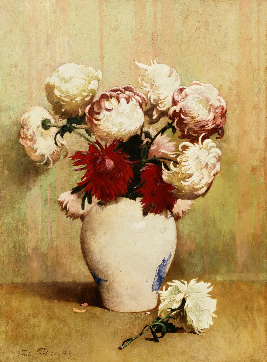 Crisantemos de Emil Carlsen