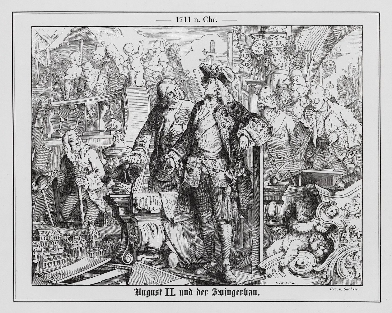 Augusto II, Elector de Sajonia y Rey de Polonia, y la construcción del Palacio Zwinger de Emil Eugen Sachsse