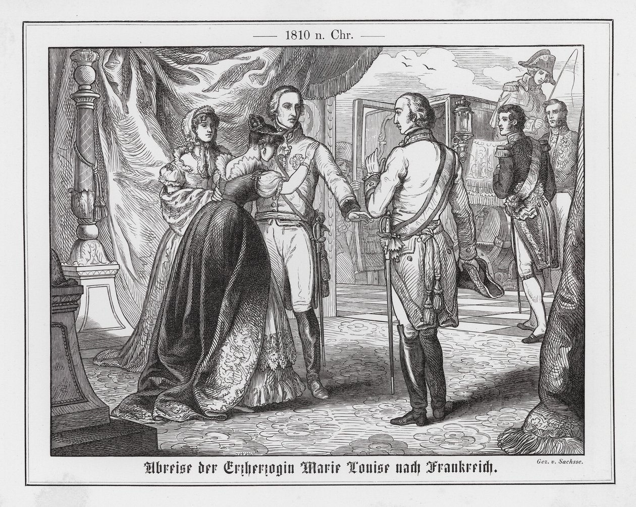 Salida de la Archiduquesa María Luisa de Austria hacia Francia de Emil Eugen Sachsse