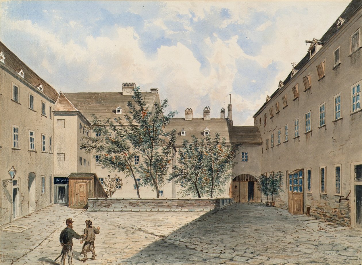 El antiguo convento carmelita y luego prisión policial en Sterngasse en Viena de Emil Hütter