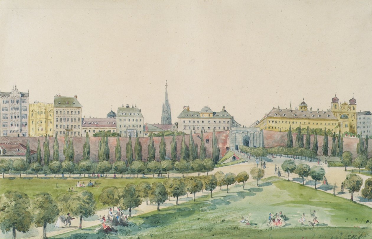 El Stubenbastei y el Stubentor en Viena de Emil Hütter