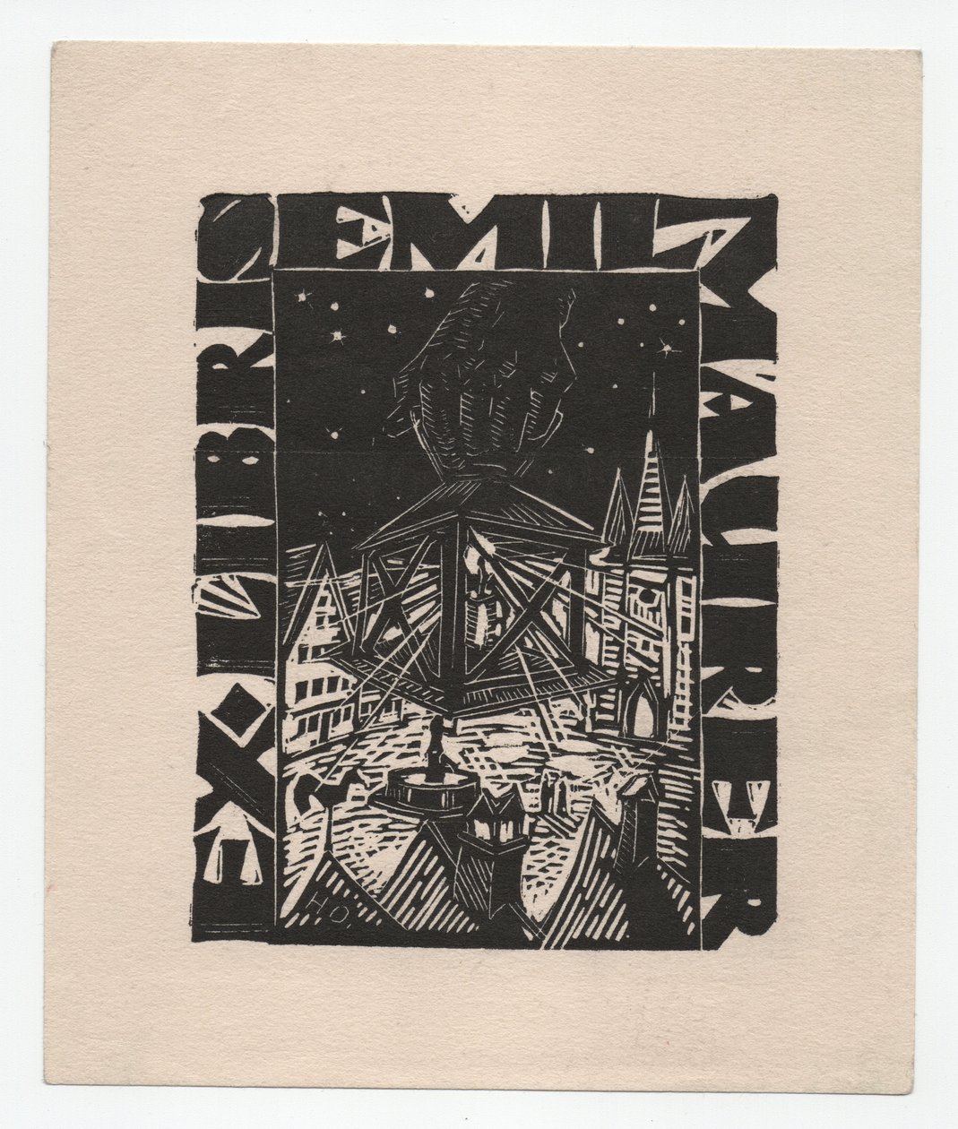 Ex Libris Emil Maurer (grabado) de Emil Maurer