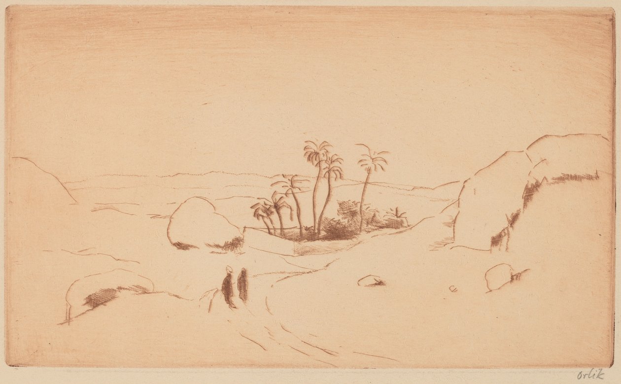 Oasis en el Desierto de Emil Orlik