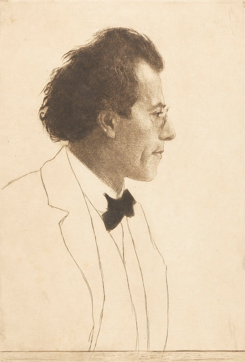 Retrato del compositor Gustav Mahler 1860-1911, 1902 de Emil Orlik
