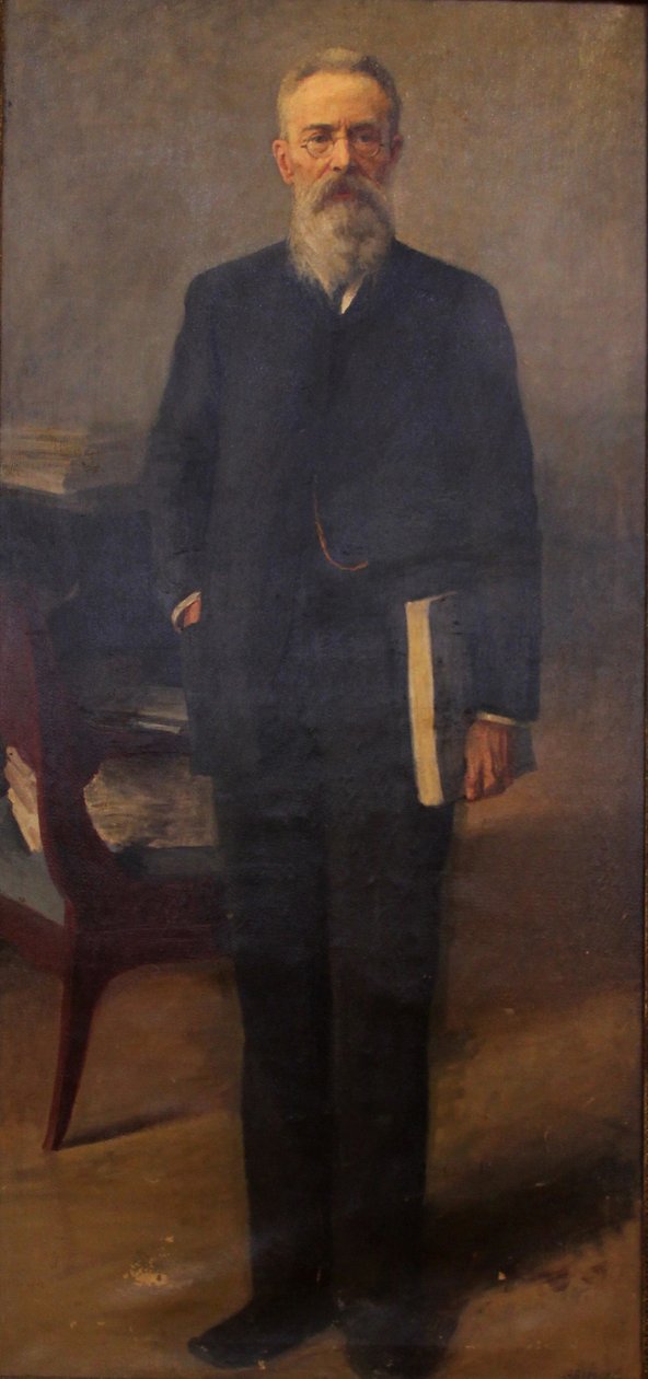 Retrato del compositor Nikolai Rimsky-Korsakov 1844-1908, c. 1900 de Emil Oskarovich Wisel