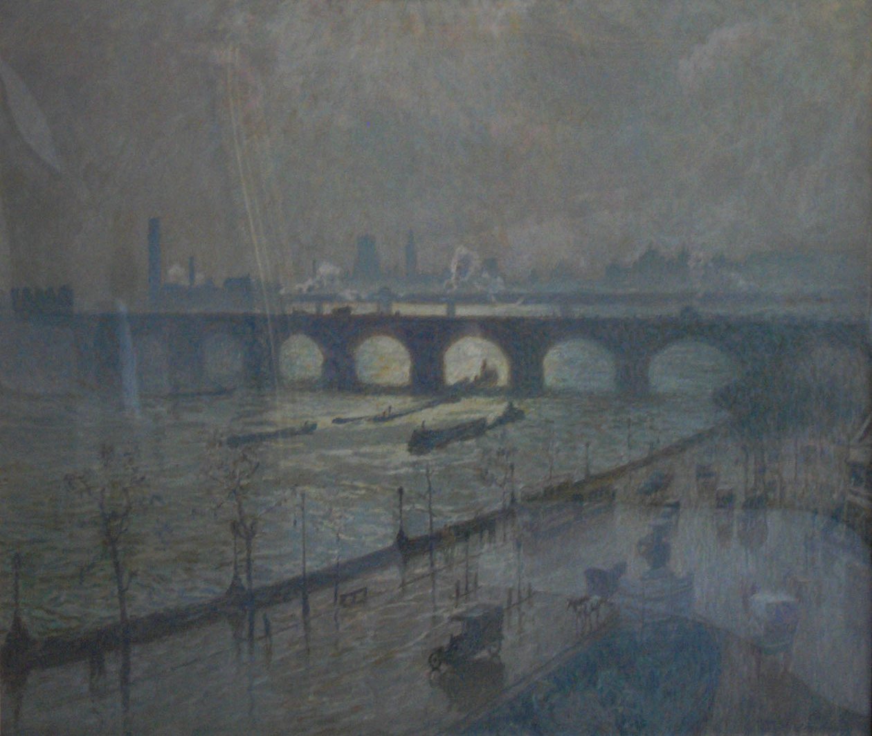 Puente de Waterloo, sol y lluvia de Emile Claus