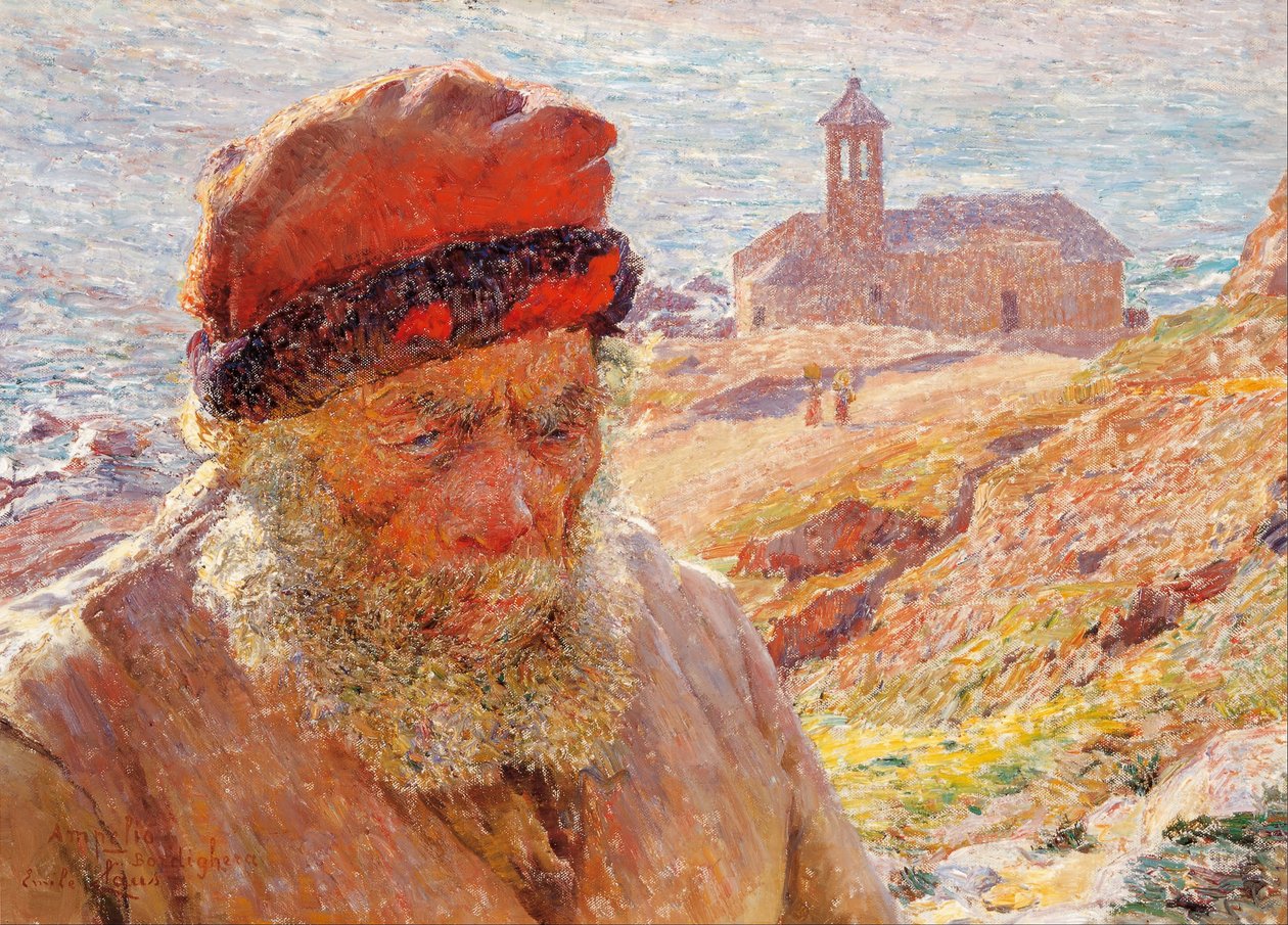 Ampelio, viejo pescador de Bordighera de Emile Claus