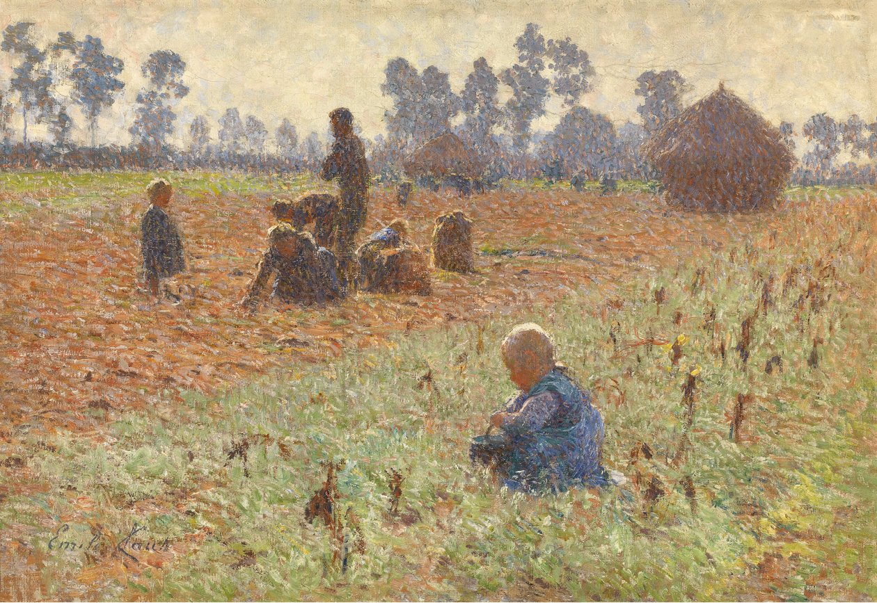 Cosechando maíz de Emile Claus