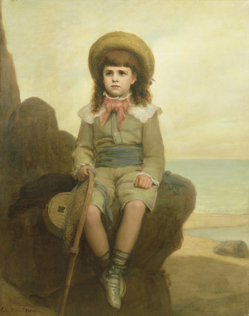 Niño Joven en una Roca de Emile Dupont Zipcy