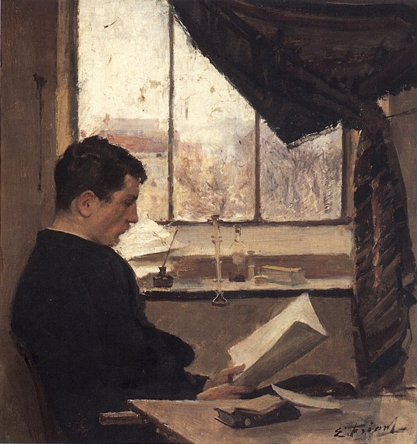 Autorretrato, llamado Un estudiante de Emile Friant