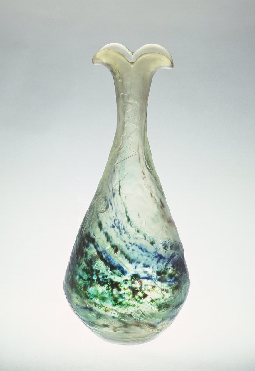 Jarrón, grabado y decorado por Emile Galle, c.1900 de Emile Galle