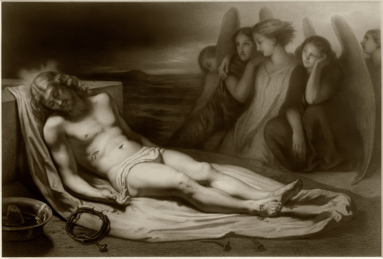 Cuerpo de Cristo con ángeles de Emile Lassalle
