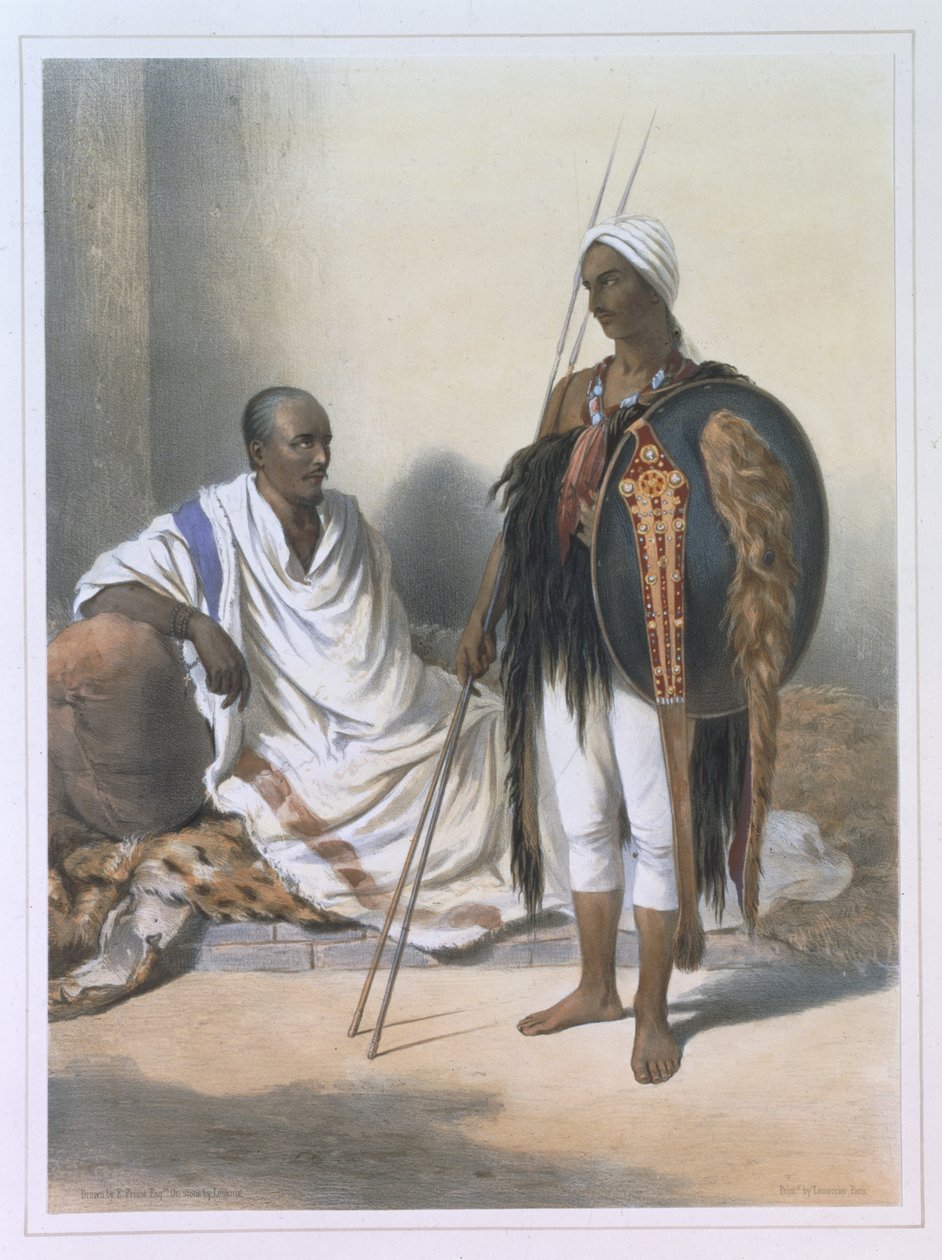Sacerdote y guerrero abisinio, ilustración de 