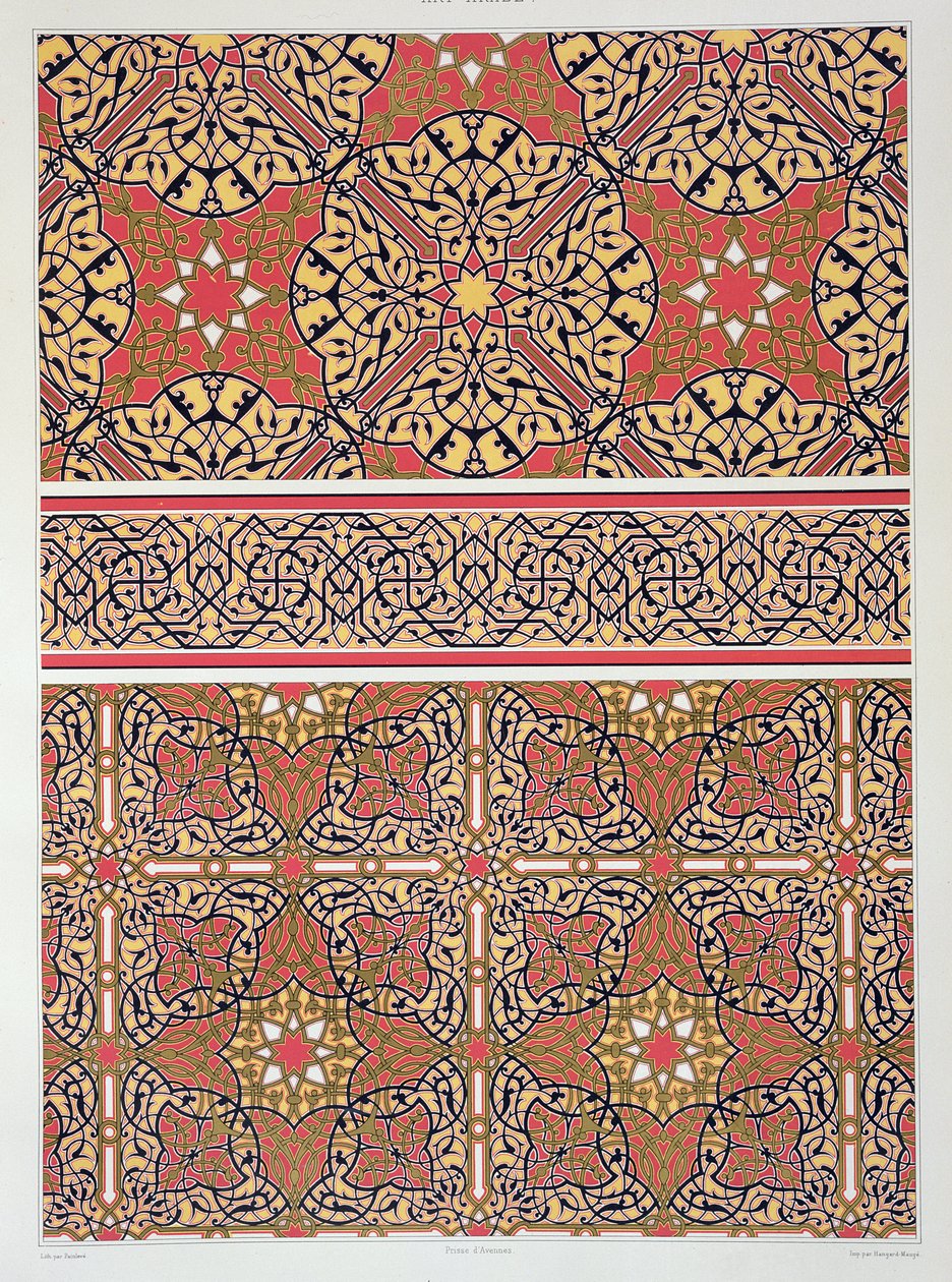 Arabescos del techo de la Mezquita de El-Bordeyny, de 