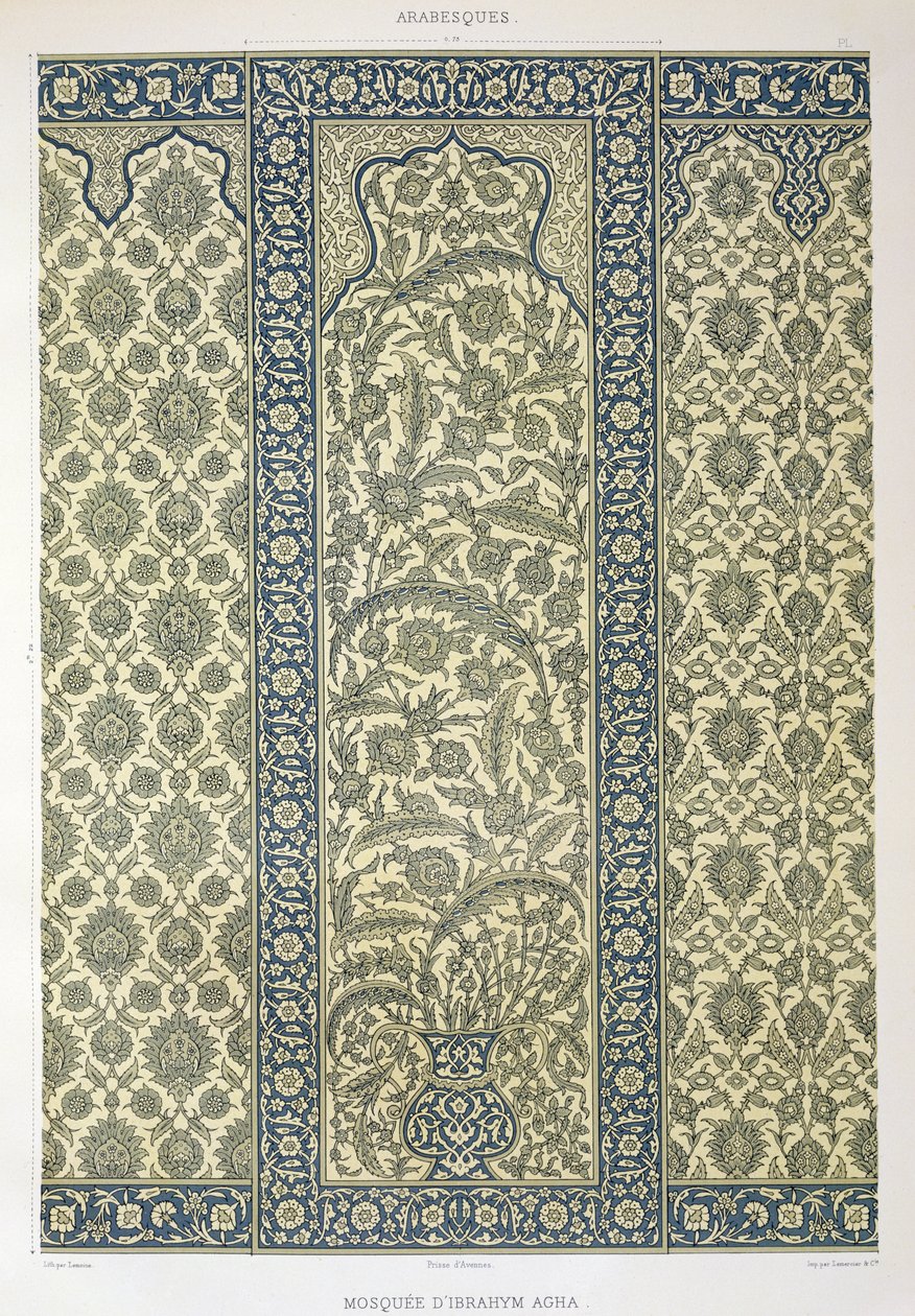 Panel de azulejos de la Mezquita de Ibrahym Agha, de 