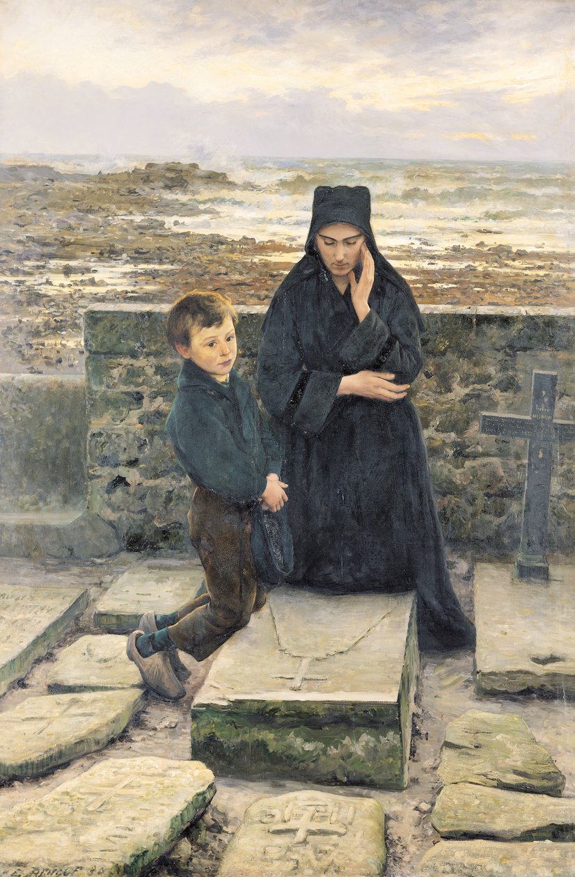 La Viuda de la Isla de Sein, 1880 de Emile Renouf