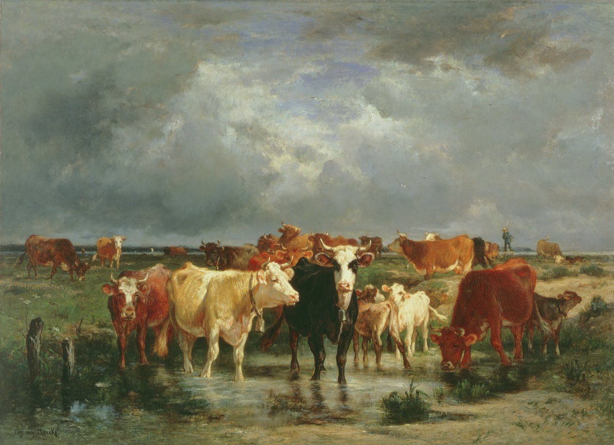 La llegada de una tormenta de Emile van Marcke de Lummen