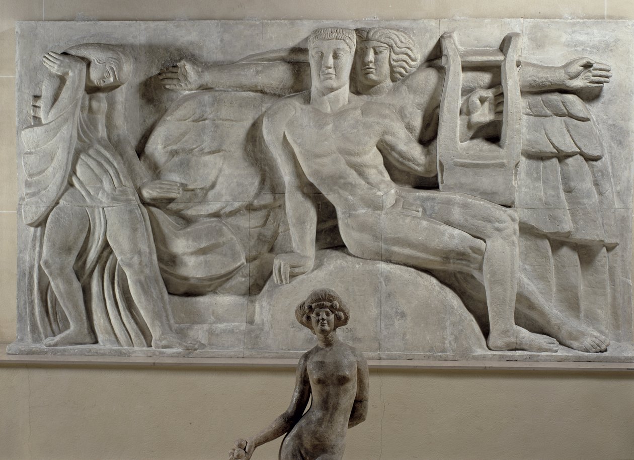 Apolo en meditación con una musa, 1912 de Emile Antoine Bourdelle