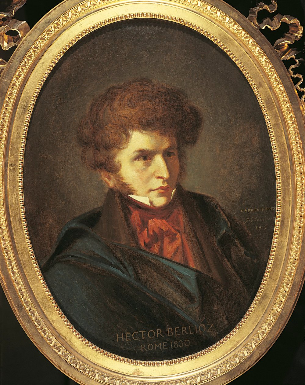 Francia, La-Cote-Saint-Andre, Retrato de Hector Berlioz de Emile (after) Signol