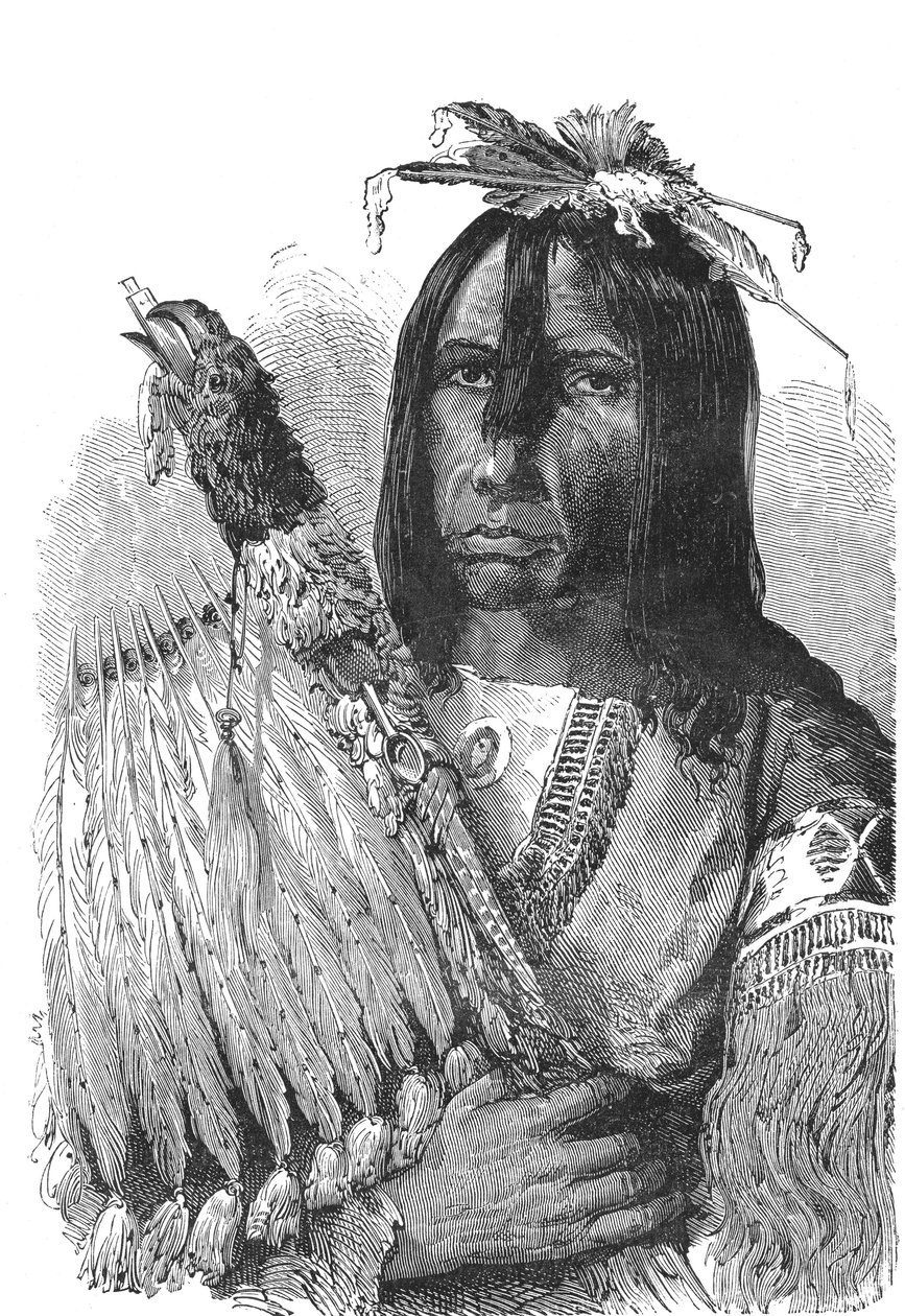 Jefe de los indios CREEKS, del sudeste de los Estados Unidos. de Emile Antoine Bayard