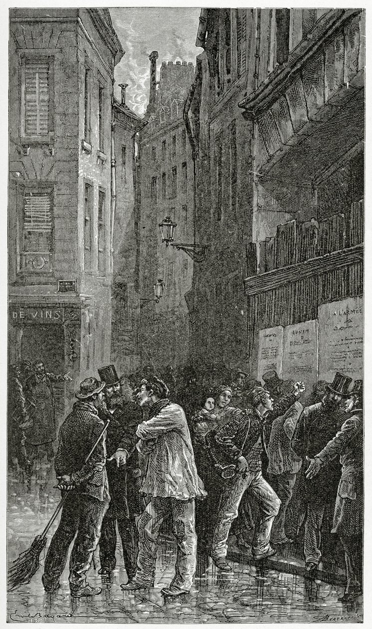 Les Affiches - ilustración de Histoire d’un crime, siglo XIX de Emile Antoine Bayard
