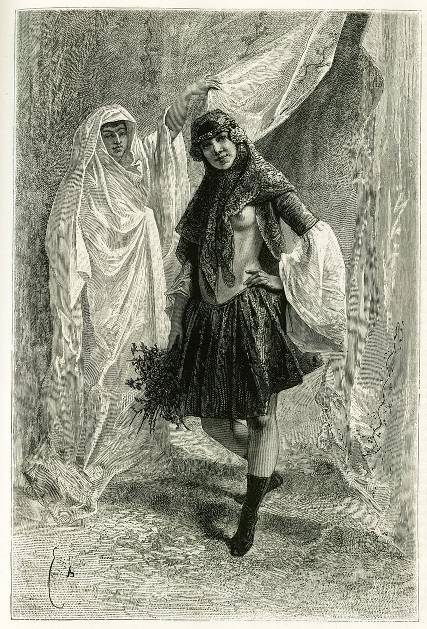 Retrato de Ziba Khanoum, princesa persa. Grabado por E.Bayard, después de una fotografía, para ilustrar la historia “Persia, Caldea y Susiana” en 1881-1882, por Jane Dieulafoy (nacida Magre) de Emile Antoine Bayard