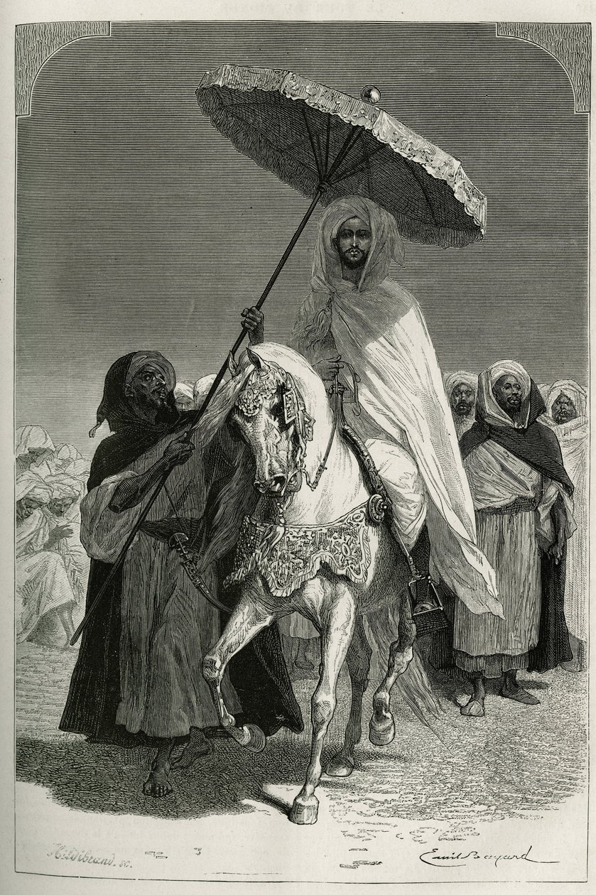 Sultán Hassan I de Marruecos (nacido Moulay El Hassan) de Emile Antoine Bayard