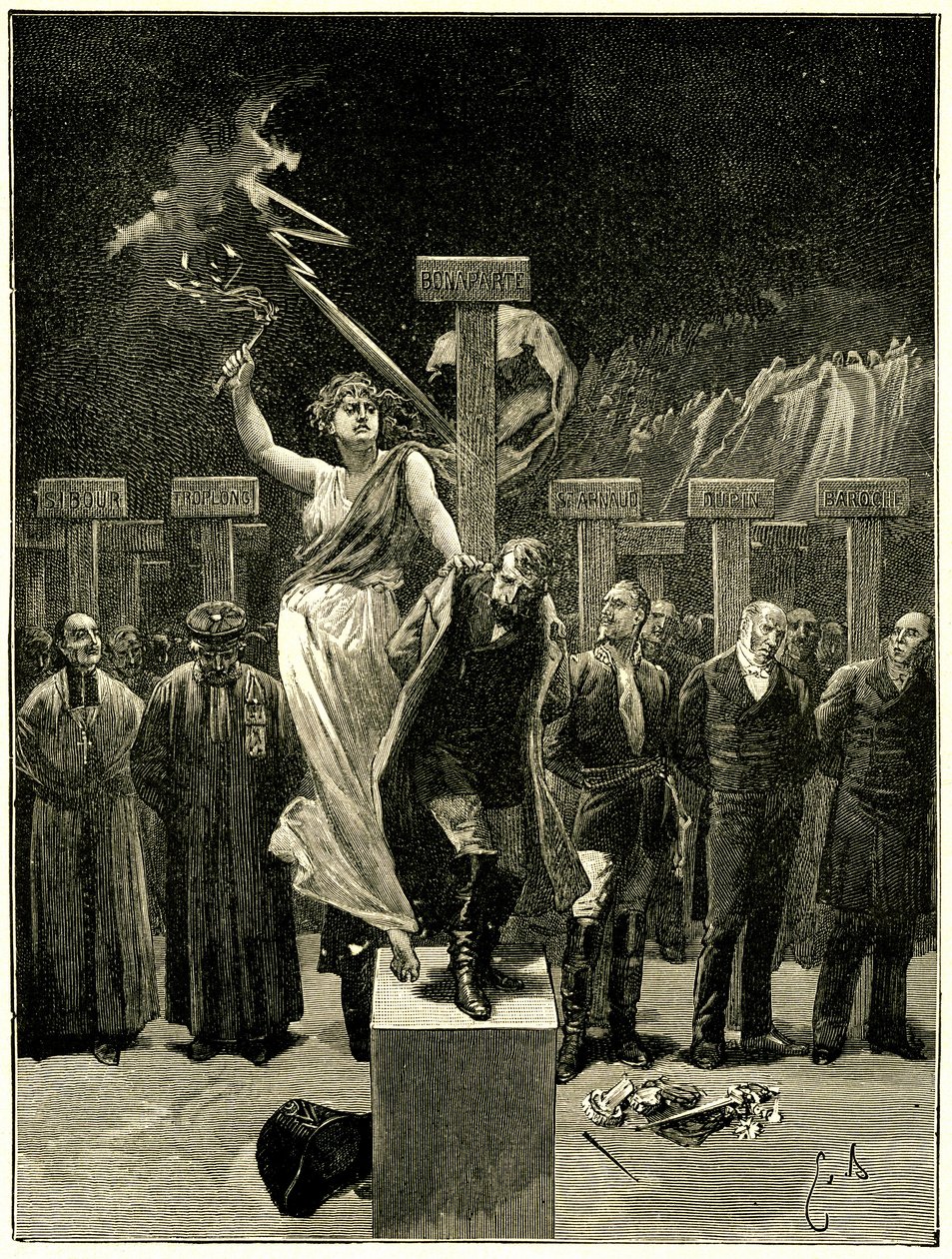 Victor Hugo, Los Castigos, ilustración de Emile Bayard. 