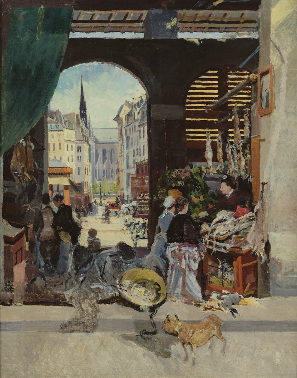 El Mercado de los Carmes, Rue Maubert de Emile Antoine Guillier