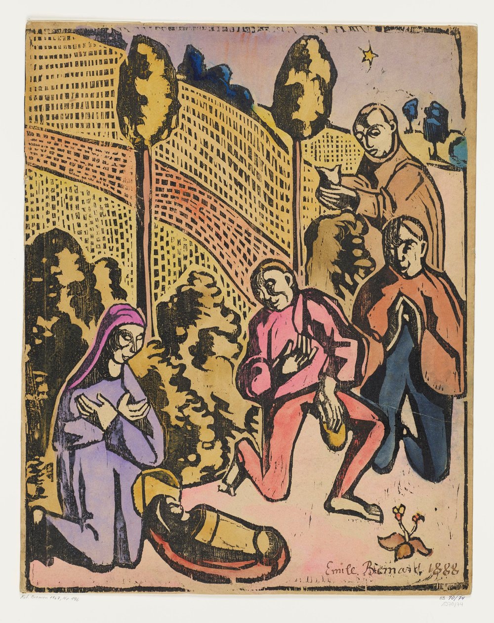 Adoración de los pastores de Emile Bernard
