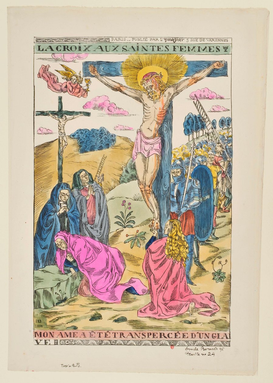 La Cruz de las Santas Mujeres: Mi alma ha sido traspasada por una espada de Emile Bernard