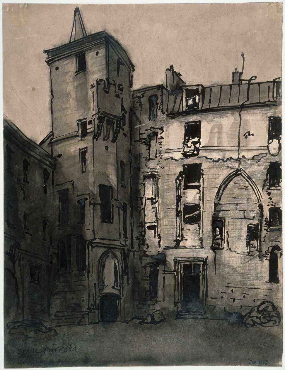 El patio del Hôtel de Sens de Emile Bernard