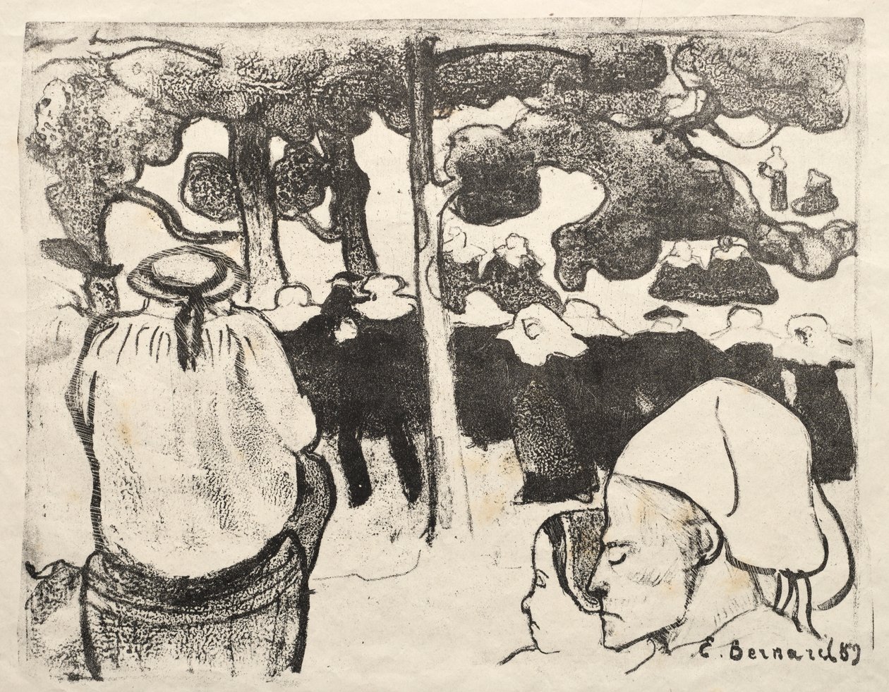 Les Bretonneries: Boda en Bretaña (La Noce en Bretange) de Emile Bernard