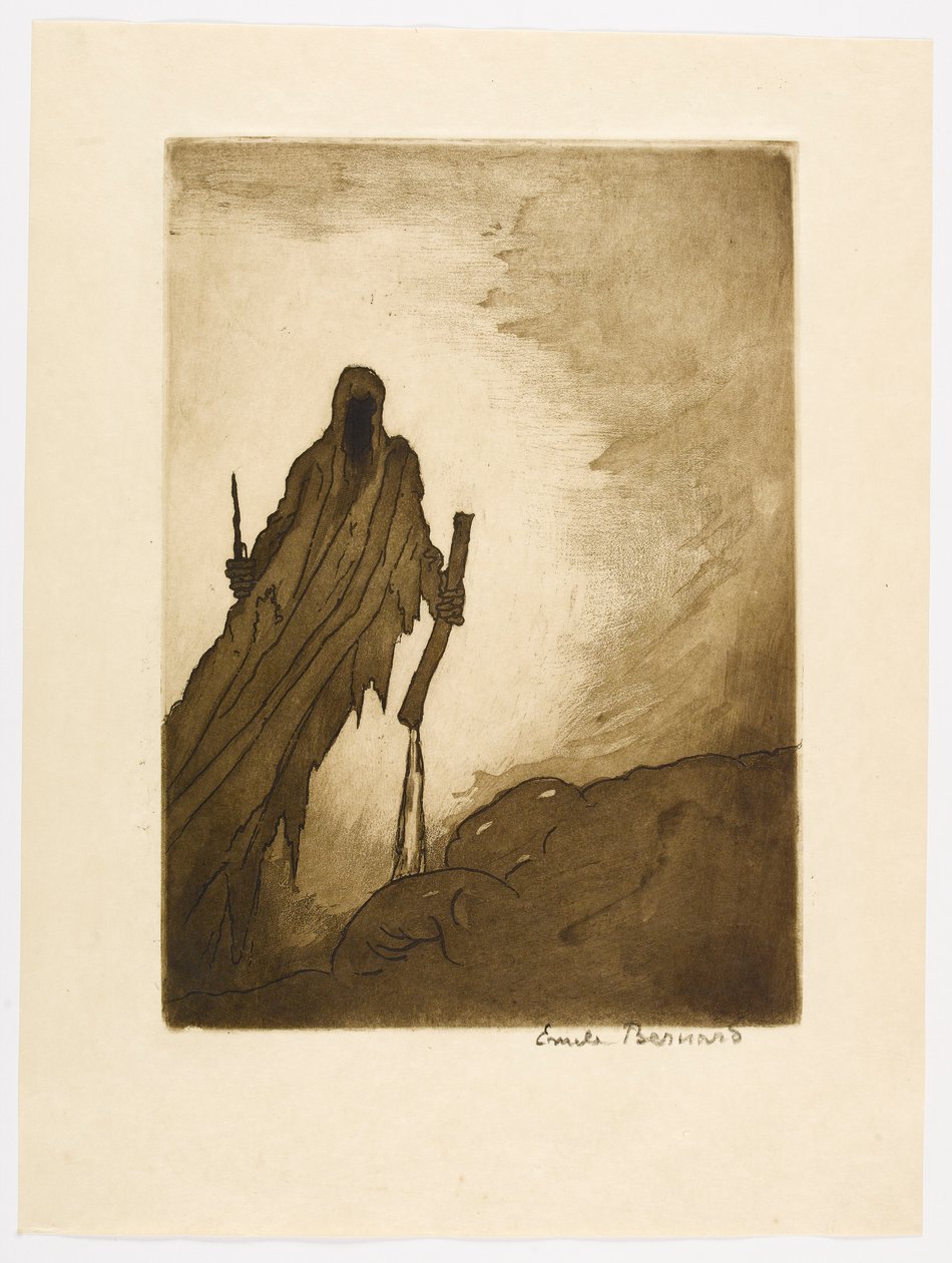 Nr. 11 – „Der Schleier, der sich öffnete, ließ in zwei Händen sehen / Einen Stock, einen Stein, der von den Wegen gerissen wurde, / Dann einen langen Nagel, der einem Türschloss ähnelte.“ de Emile Bernard