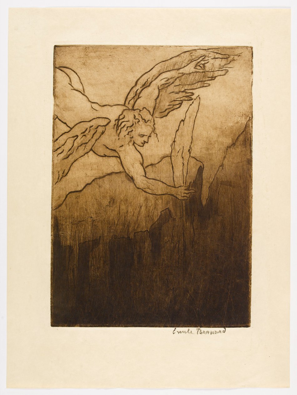 N.º 6 - «Una pluma escapada del ala del arcángel había quedado y, pura y blanca, temblaba.» de Emile Bernard