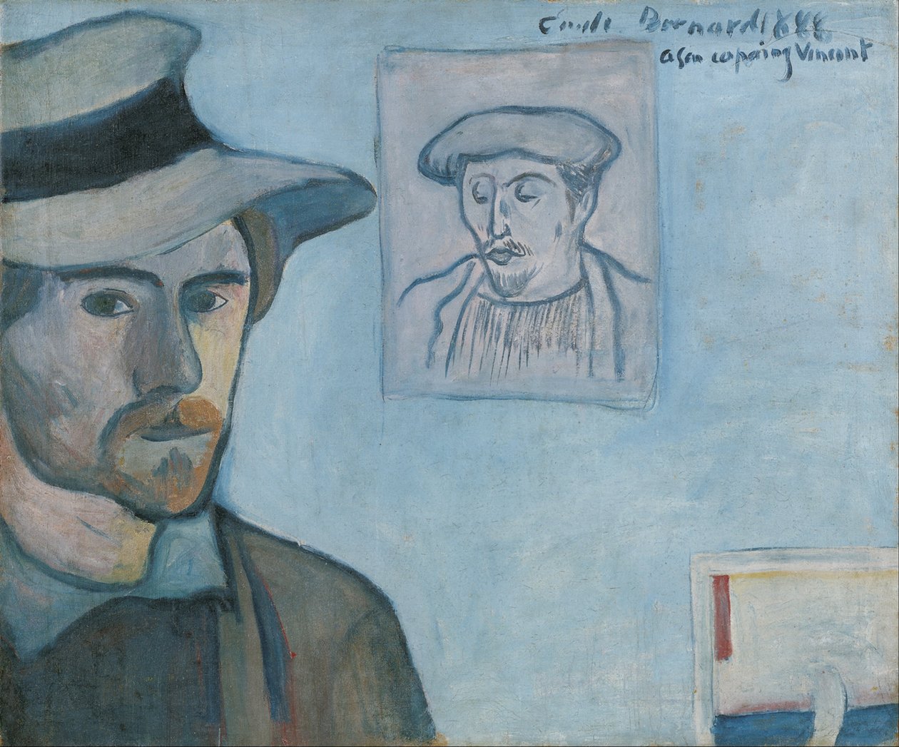 Autorretrato con retrato de Gauguin de Emile Bernard