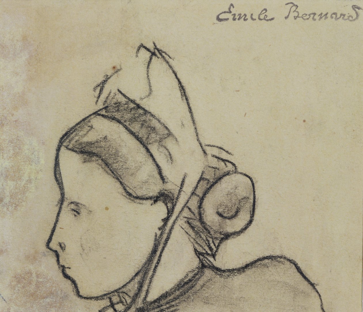 Estudio de una mujer bretona de Emile Bernard